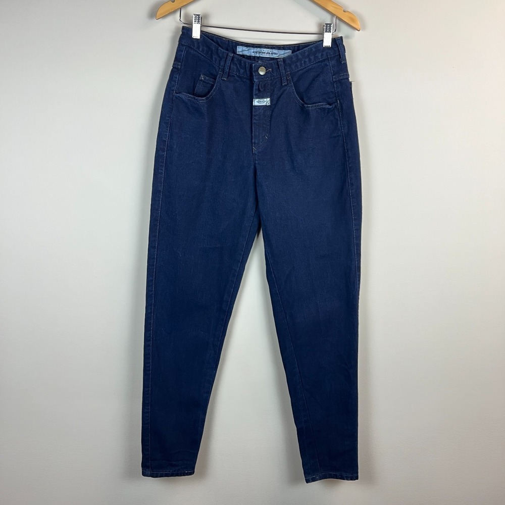 90's Girbaud Marithe Francois Jeans Womens 9/10 Dark‎ Blue High Rise Tapered Vtg